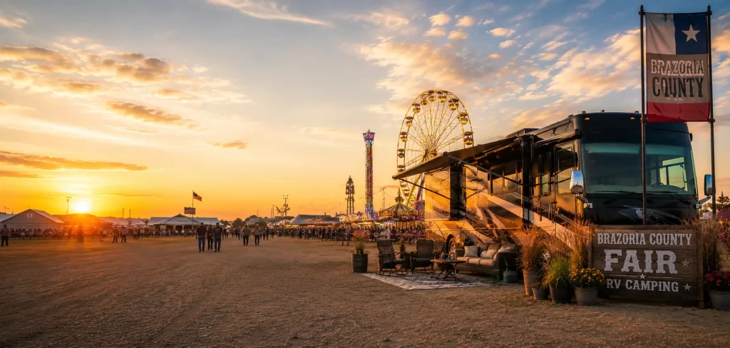 Brazoria County Fair carnival rides