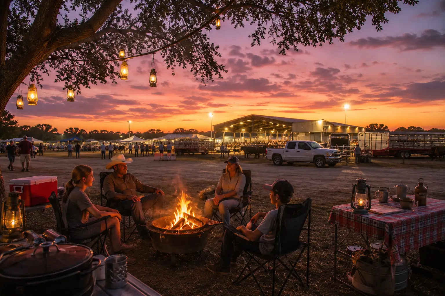 RV camping at Cleveland Livestock Show grounds