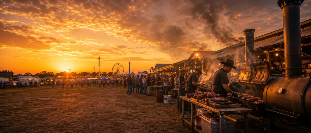 Fort Bend County Fair BBQ cookoff scene