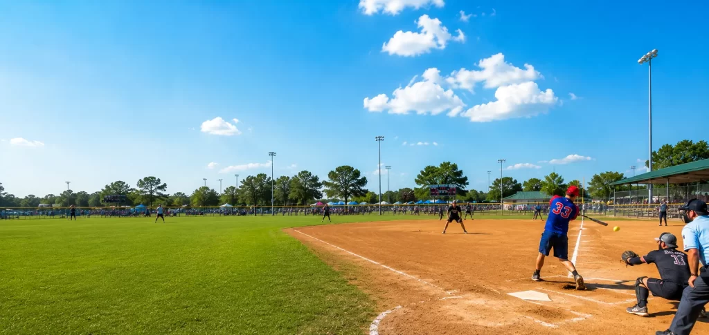 League City adult softball tournament game