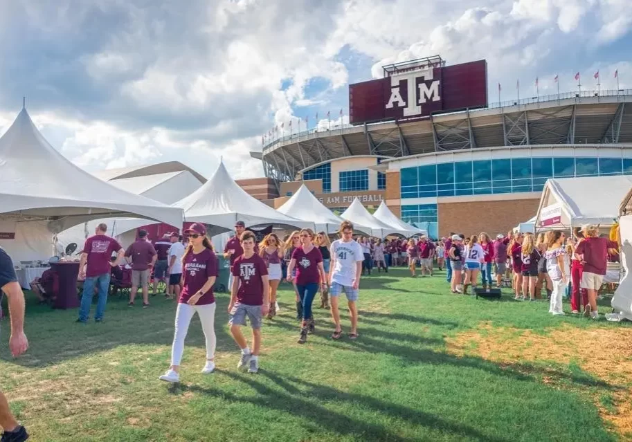 tailgating at Texas A&M football game